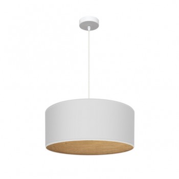 Distribuidor - Lâmpadas Diversas | Colgantes Moderno | COLGANTE TANIA 1XE27 BLANCO/BLANCO-MADERA CLARA REGX50X50 CM Ref: 188395001